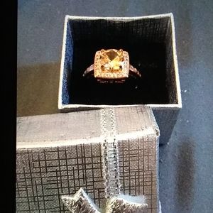 Women's rose gold over sterling silver ring